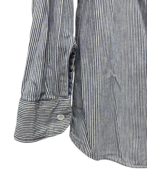 LEE（リー）LEE (リー) 60-70s ヒッコリーワークシャツ ブルー×ホワイト サイズ:15-15 1/2 LONGの古着・服飾アイテム