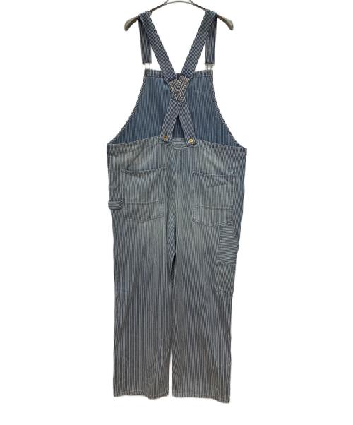 RRL（ダブルアールエル）RRL (ダブルアールエル) インディゴ ストライプド ツイル オーバーオール インディゴ×ホワイト サイズ:XXLの古着・服飾アイテム