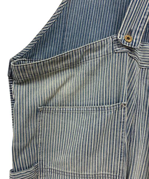 RRL（ダブルアールエル）RRL (ダブルアールエル) インディゴ ストライプド ツイル オーバーオール インディゴ×ホワイト サイズ:XXLの古着・服飾アイテム