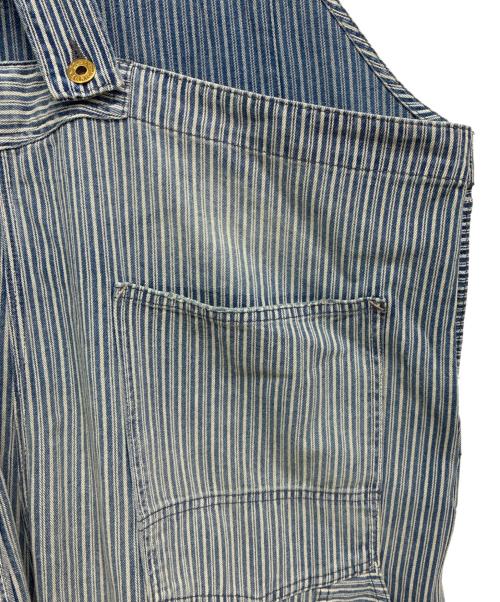 RRL（ダブルアールエル）RRL (ダブルアールエル) インディゴ ストライプド ツイル オーバーオール インディゴ×ホワイト サイズ:XXLの古着・服飾アイテム