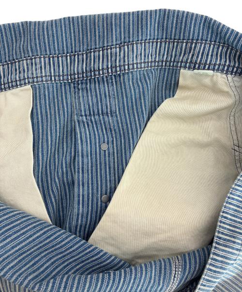 RRL（ダブルアールエル）RRL (ダブルアールエル) インディゴ ストライプド ツイル オーバーオール インディゴ×ホワイト サイズ:XXLの古着・服飾アイテム