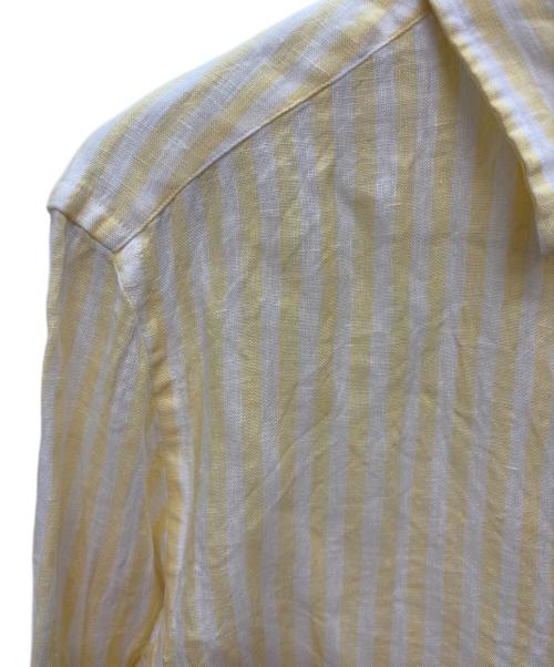 POLO RALPH LAUREN（ポロ・ラルフローレン）POLO RALPH LAUREN (ポロ・ラルフローレン) ウーブンスポーツシャツ イエロー×ホワイト サイズ:Sの古着・服飾アイテム