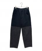 AMOMENTO×Adam et Ropeアモーメント×アダム エ ロペ）の古着「別注 DRAWSTRING DENIM PANTS」｜ブラック
