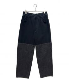 AMOMENTO×Adam et Rope（アモーメント×アダム エ ロペ）の古着「別注 DRAWSTRING DENIM PANTS」｜ブラック