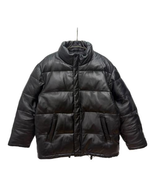 AVIREX（アヴィレックス）AVIREX (アヴィレックス) レザーダウンジャケット ブラック サイズ:Lの古着・服飾アイテム
