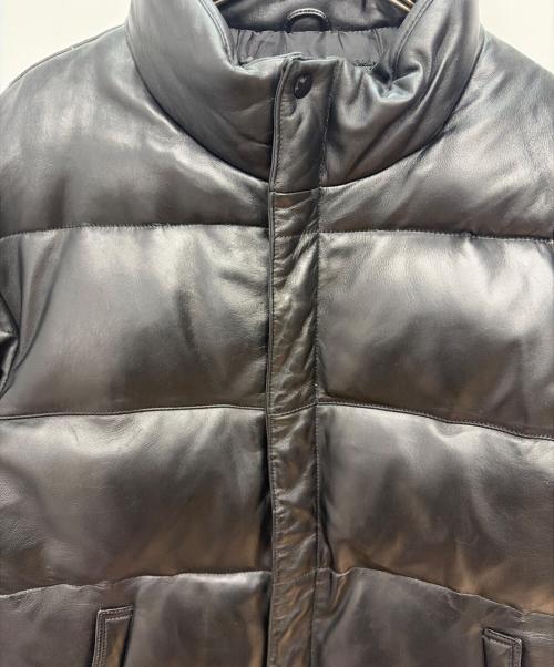 AVIREX（アヴィレックス）AVIREX (アヴィレックス) レザーダウンジャケット ブラック サイズ:Lの古着・服飾アイテム
