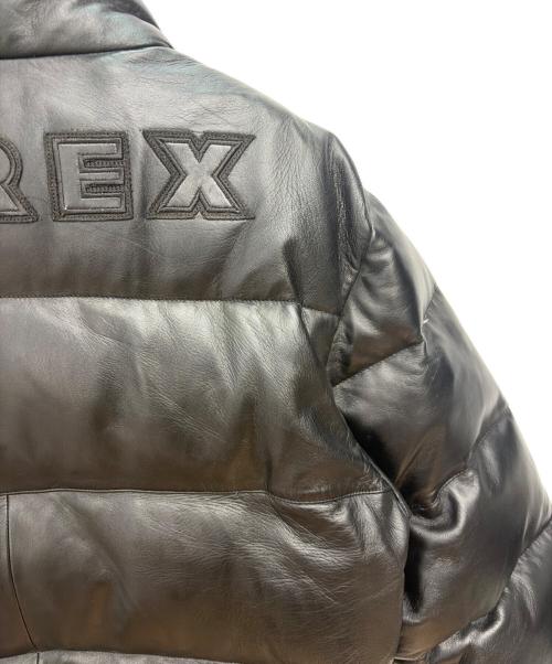 AVIREX（アヴィレックス）AVIREX (アヴィレックス) レザーダウンジャケット ブラック サイズ:Lの古着・服飾アイテム