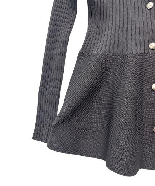 PLST（プラステ）PLST (プラステ) ホールガーメントペプラムカーディガン グレー サイズ:Sの古着・服飾アイテム