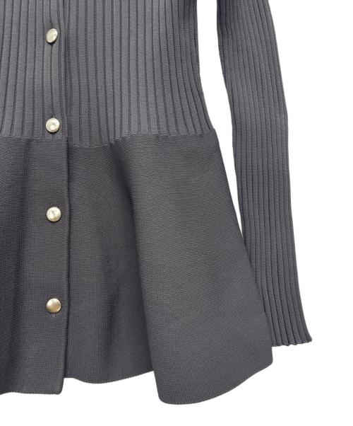 PLST（プラステ）PLST (プラステ) ホールガーメントペプラムカーディガン グレー サイズ:Sの古着・服飾アイテム