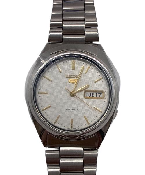 SEIKO（セイコー）SEIKO (セイコー) セイコー5 自動巻き 腕時計 裏スケルトン ホワイトの古着・服飾アイテム