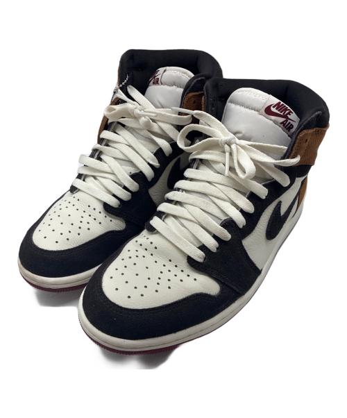 NIKE（ナイキ）NIKE (ナイキ) Air Jordan 1 Retro High OG Love Letter SHADOW BROWN/TEAM RED-LT BRITISH TAN ブラウン×ホワイト サイズ:US8.5の古着・服飾アイテム