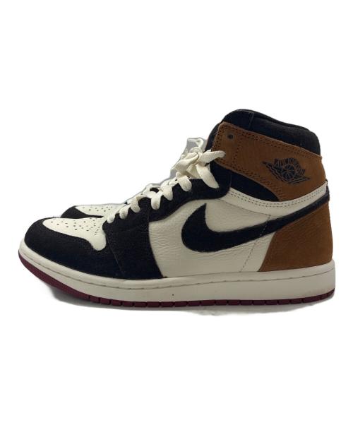 NIKE（ナイキ）NIKE (ナイキ) Air Jordan 1 Retro High OG Love Letter SHADOW BROWN/TEAM RED-LT BRITISH TAN ブラウン×ホワイト サイズ:US8.5の古着・服飾アイテム