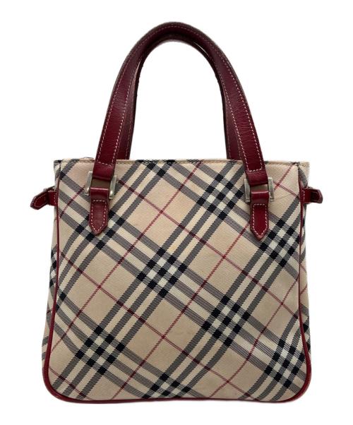 BURBERRY BLUE LABEL（バーバリー ブルー レーベル）BURBERRY BLUE LABEL (バーバリー ブルー レーベル) ノバチェック ハンドバッグ ベージュ×レッドの古着・服飾アイテム