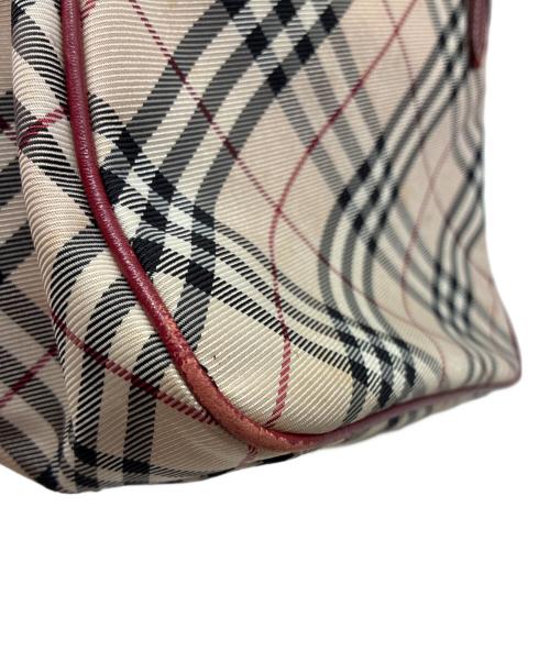 BURBERRY BLUE LABEL（バーバリー ブルー レーベル）BURBERRY BLUE LABEL (バーバリー ブルー レーベル) ノバチェック ハンドバッグ ベージュ×レッドの古着・服飾アイテム