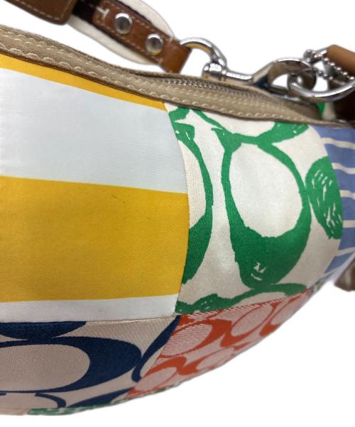 COACH（コーチ）COACH (コーチ) シグネチャー パッチワーク ワンショルダーバッグ ホワイトマルチの古着・服飾アイテム