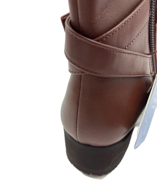 pedala（ペダラ）pedala (ペダラ) ジップアップ ショートブーツ ブラウン サイズ:22.0EEEの古着・服飾アイテム