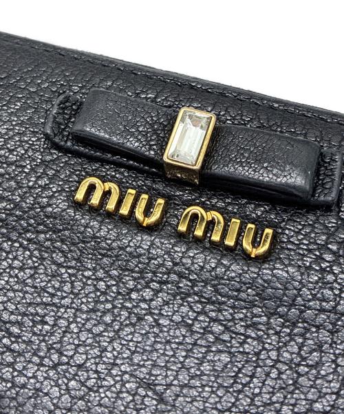 MIU MIU（ミュウミュウ）MIU MIU (ミュウミュウ) 長財布 ブラックの古着・服飾アイテム