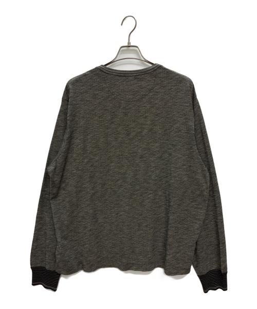 RRL（ダブルアールエル）RRL (ダブルアールエル) インディゴ ジャカード ヘンリーネック シャツ ブラック/マルチ サイズ:XXLの古着・服飾アイテム