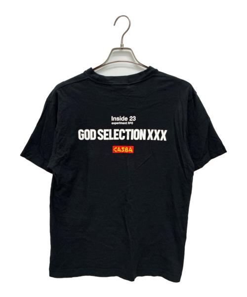 GOD SELECTION XXX（ゴッド セレクション トリプルエックス）GOD SELECTION XXX (ゴッド セレクション トリプルエックス) CASBA (カズバ) Inside23 (インサイドミー) トリプルコラボ 半袖Tシャツ ブラック サイズ:Mの古着・服飾アイテム