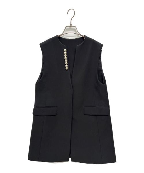 CELFORD（セルフォード）CELFORD (セルフォード) 23AWパールネックロングベスト ブラック サイズ:SIZE ONEの古着・服飾アイテム