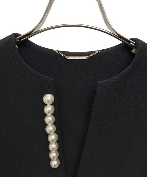 CELFORD（セルフォード）CELFORD (セルフォード) 23AWパールネックロングベスト ブラック サイズ:SIZE ONEの古着・服飾アイテム