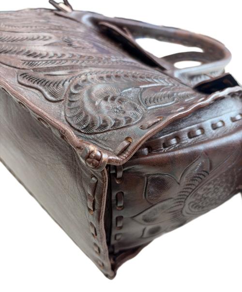 Carving Tribes（カービングトライブス）CARVING TRIBES (カービングトライブス) ハンドバッグ ブラウンの古着・服飾アイテム