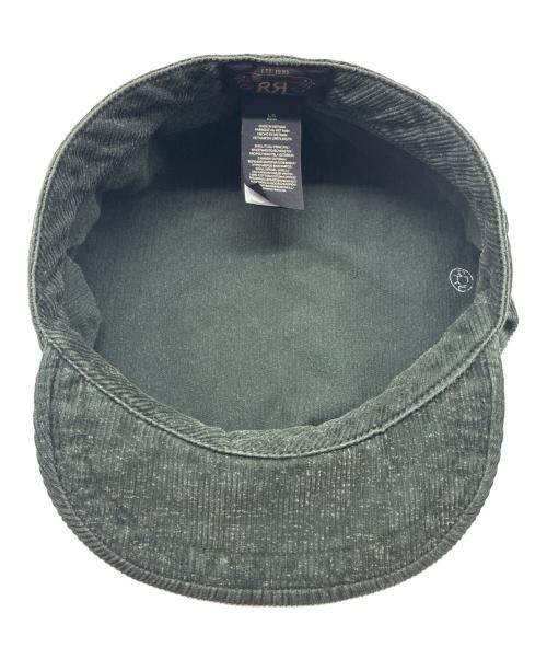 RRL（ダブルアールエル）RRL (ダブルアールエル) コーデュロイ レイルロード キャップ ダーク シー フォームの古着・服飾アイテム