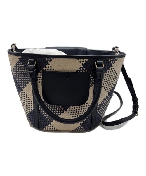 Kate Spade（ケイトスペード）Kate Spade (ケイトスペード) 2WAYバッグ ネイビー×ホワイトの古着・服飾アイテム