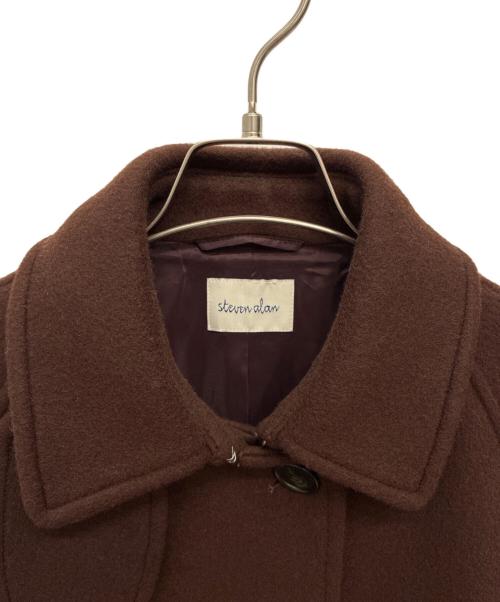 STEVEN ALAN（スティーブンアラン）STEVEN ALAN (スティーブンアラン) WOOL BEAVER TENT SHORT COAT / ウール ビーバー テント ショートコート ブラウン サイズ:Sの古着・服飾アイテム