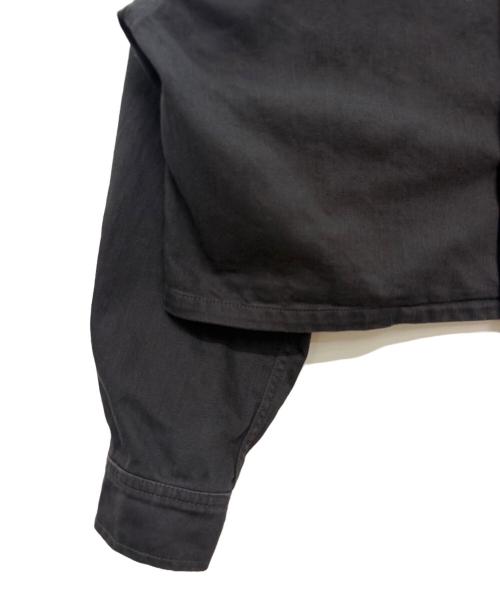DANTON（ダントン）DANTON (ダントン) ダントン カラーレス ショートジャケット グレー サイズ:38の古着・服飾アイテム