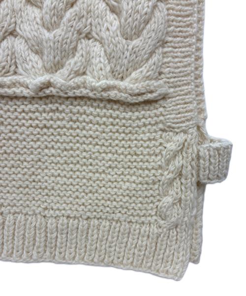 kha:ki（カーキ）kha:ki (カーキ) HAND KNIT CABLE VEST / ニットベスト アイボリー サイズ:SIZE 1の古着・服飾アイテム