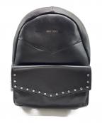 JIMMY CHOOジミーチュウ）の古着「Cassie Star Studded Lambskin Leather Backpack / レザーリュック」｜ブラック
