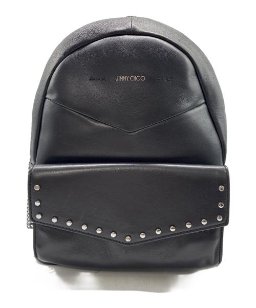 JIMMY CHOO（ジミーチュウ）JIMMY CHOO (ジミーチュウ) Cassie Star Studded Lambskin Leather Backpack / レザーリュック ブラックの古着・服飾アイテム