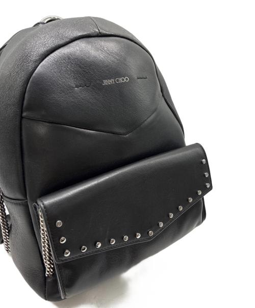 JIMMY CHOO（ジミーチュウ）JIMMY CHOO (ジミーチュウ) Cassie Star Studded Lambskin Leather Backpack / レザーリュック ブラックの古着・服飾アイテム
