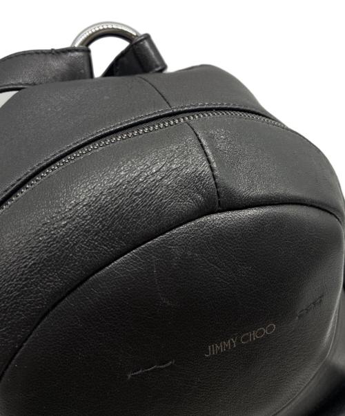 JIMMY CHOO（ジミーチュウ）JIMMY CHOO (ジミーチュウ) Cassie Star Studded Lambskin Leather Backpack / レザーリュック ブラックの古着・服飾アイテム