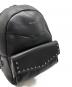 中古・古着 JIMMY CHOO (ジミーチュウ) Cassie Star Studded Lambskin Leather Backpack / レザーリュック ブラック：28000円