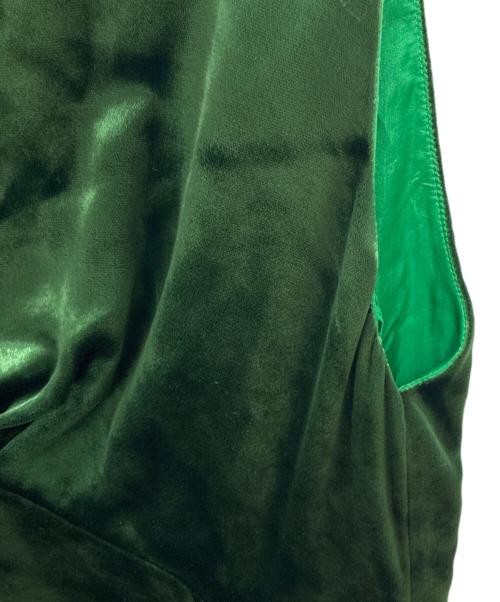 PRADA（プラダ）PRADA (プラダ) ベルベットミニドレス グリーン サイズ:44Sの古着・服飾アイテム