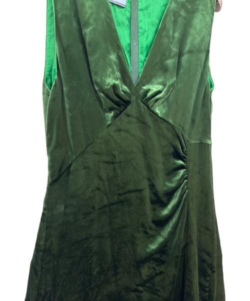PRADA（プラダ）PRADA (プラダ) ベルベットミニドレス グリーン サイズ:44Sの古着・服飾アイテム