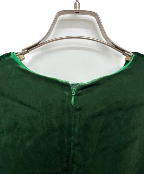 PRADA（プラダ）PRADA (プラダ) ベルベットミニドレス グリーン サイズ:44Sの古着・服飾アイテム