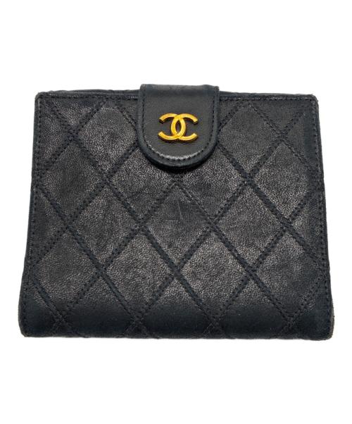 CHANEL（シャネル）CHANEL (シャネル) ビコローレ 2つ折り財布 ネイビーの古着・服飾アイテム