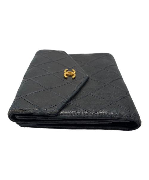 CHANEL（シャネル）CHANEL (シャネル) ビコローレ 2つ折り財布 ネイビーの古着・服飾アイテム
