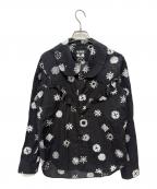BLACK COMME des GARCONSブラックコムデギャルソン）の古着「AD2023 フリルシャツ」｜ブラック×ホワイト