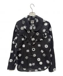 BLACK COMME des GARCONS（ブラックコムデギャルソン）の古着「AD2023 フリルシャツ」｜ブラック×ホワイト