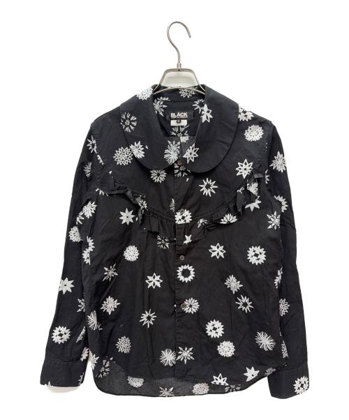 BLACK COMME des GARCONS（ブラックコムデギャルソン）BLACK COMME des GARCONS (ブラックコムデギャルソン) AD2023 フリルシャツ ブラック×ホワイト サイズ:Sの古着・服飾アイテム
