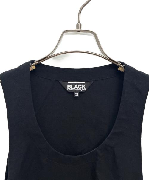 BLACK COMME des GARCONS（ブラックコムデギャルソン）BLACK COMME des GARCONS (ブラックコムデギャルソン) 25SS AD2024 ウール ノースリーブワンピース ブラック サイズ:XSの古着・服飾アイテム