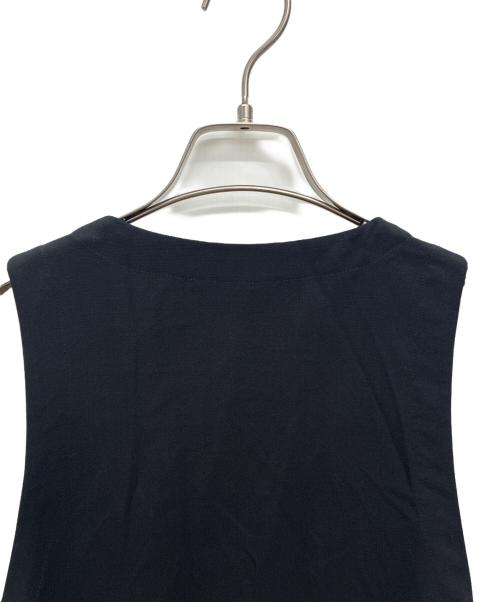 BLACK COMME des GARCONS（ブラックコムデギャルソン）BLACK COMME des GARCONS (ブラックコムデギャルソン) 25SS AD2024 ウール ノースリーブワンピース ブラック サイズ:XSの古着・服飾アイテム