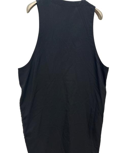 BLACK COMME des GARCONS（ブラックコムデギャルソン）BLACK COMME des GARCONS (ブラックコムデギャルソン) 25SS AD2024 ウール ノースリーブワンピース ブラック サイズ:XSの古着・服飾アイテム