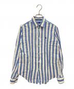 POLO RALPH LAURENポロ・ラルフローレン）の古着「リネン100% CLASSIC FIT ストライプシャツ」｜ブルー×ホワイト