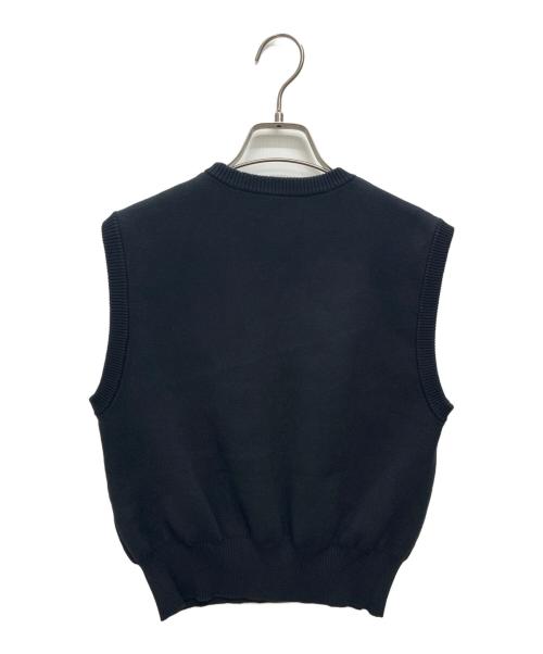 UNITED ARROWS（ユナイテッドアローズ）UNITED ARROWS (ユナイテッドアローズ) 3D フラワーモチーフ ノースリーブ ニットベスト ブラック サイズ:SIZE Freeの古着・服飾アイテム