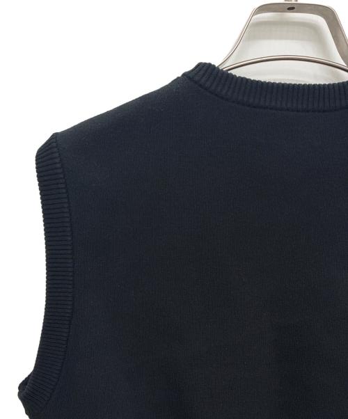 UNITED ARROWS（ユナイテッドアローズ）UNITED ARROWS (ユナイテッドアローズ) 3D フラワーモチーフ ノースリーブ ニットベスト ブラック サイズ:SIZE Freeの古着・服飾アイテム